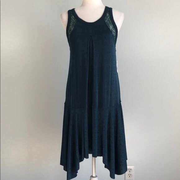 FREE PEOPLE Make It Count Mini Swing Dress in Green - S NWOT - Picture 3 of 6